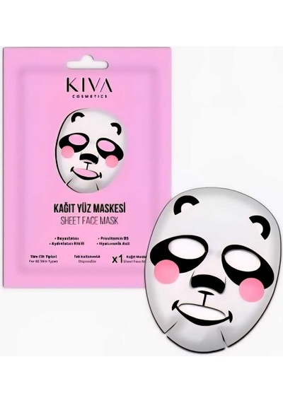 Panda Kağıt Yüz Maskesi Nemlendirici Aydınlatıcı Cilt Bakım Sheet Mask