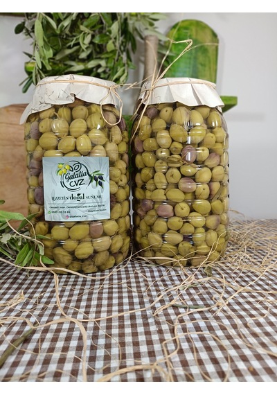 Aydın Yöresi Mudanya Cinsi Sofralık Tatlandırılmış Çizik Zeytin 4 KG