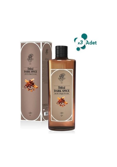 Rebul Dark Spice - Baharat 80 Derece 270 Ml 3'Lü Paket Cam Şişe Kolonya