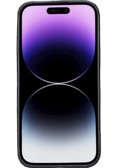 Apple Uyumlu iPhone, 14 Pro Max Deri Arka Kapak Rock Rst1