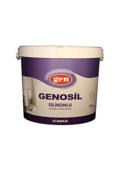 Genosil Slikonlu Tam Mat Duvar Boyası Siyah 10 Kg