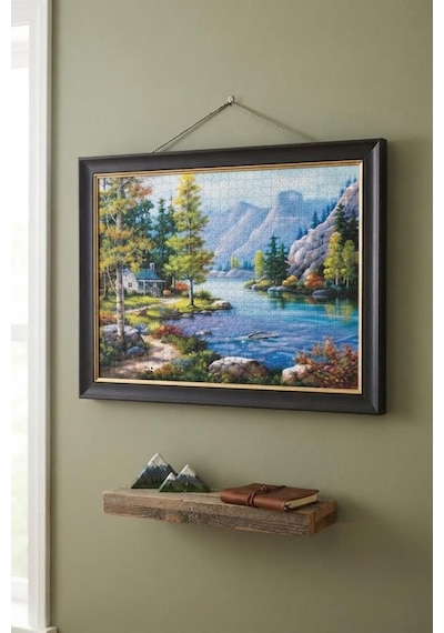 Göl Kıyısında Ve Limana Karşı İkili Set - 1000 + 500 Parça İkili Puzzle Seti