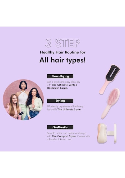 Tangle Teezer Compact Styler Rose Gold Ivory Kapaklı Saç Fırçası - Seyahat Ve Çanta Boy Tarak