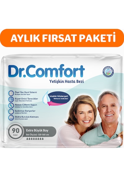 Dr. Comfort Yetişkin Bel Bağlamalı Hasta Bezi XL 3 x 30'lu