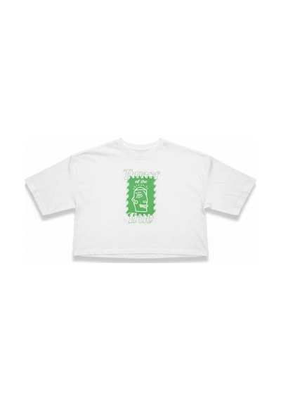 Zekids Kız Çocuk Pamuklu Yazılı T-shirt-16753 Beyaz