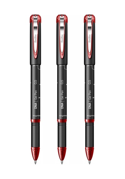 Kırmızı Pilot Kalem Dna Gel Pen 3 Adet Scrikss Pilot Kalem 0.5mm Roller Uç Pilot Kalem İnce Uçlu Likit Mürekkepli