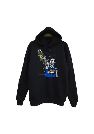 Golden State Baskılı Unisex %100 Pamuk Siyah Sweatshirt Siyah