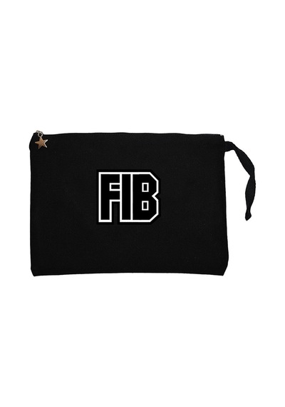 GTA FBI Text Siyah Clutch Astarlı Cüzdan / El Çantası Siyah
