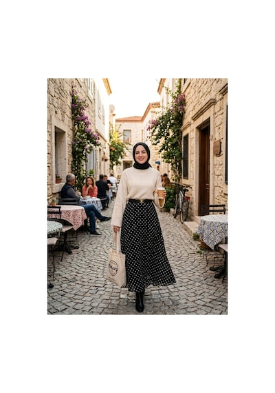 Maşuka Puantiyeli Siyah Şifon Etek - Astarlı Şık Uzun Etek Siyah - Puantiyeli Siyah - Puantiyeli Maşuka Puantiyeli Siyah Şifon Etek - Astarlı Şık Uzun Etek Siyah - Puantiyeli Siyah - Puantiyeli