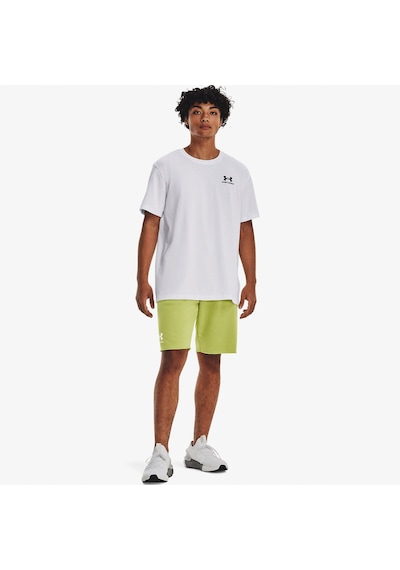 Under Armour Logo Emb Heavyweight Ss Erkek Beyaz T-shirt Düz 1373997 Beyaz
