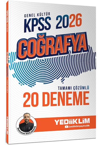 Yediiklim 2026 Kpss Genel Kültür Coğrafya Tamamı Çözümlü 20 Deneme Ramazan Kocakaya