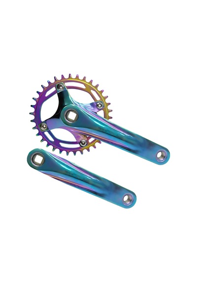 Bisiklet Rainbow 34t Tek Yaprak 7-8-9-10s Aynakol Kare Mil Uyum 170mm Çok Renkli