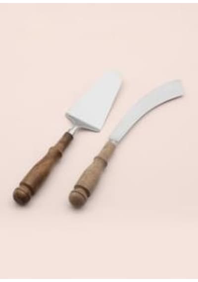 The Mia Woody Pasta Servis Takımı 2 Parça Kahverengi