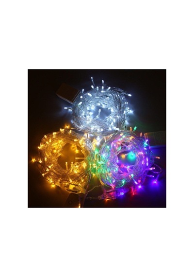 10mt Rgb 100 Led Fişli Noel Parti Yılbaşı Ağaç Dekoratif Aydınlatma Lambası Animasyonlu Süsleme Karışık