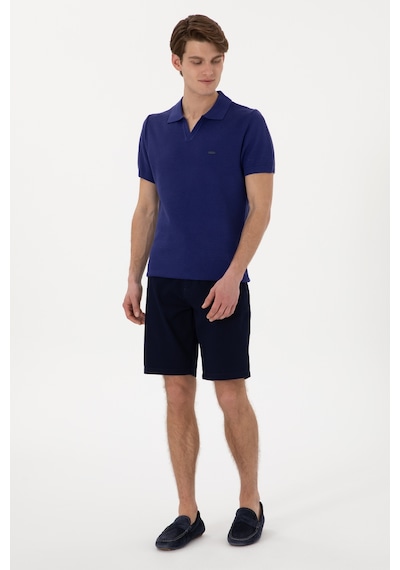U.S. Polo Assn. Erkek Slim Fit Polo Yaka Açık Lacivert Tişört 50299409-VR059