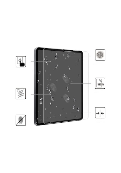 Apple Uyumlu iPad Pro 12.9 2021-2020-2018 Tempered Cam Ekran Koruyucu