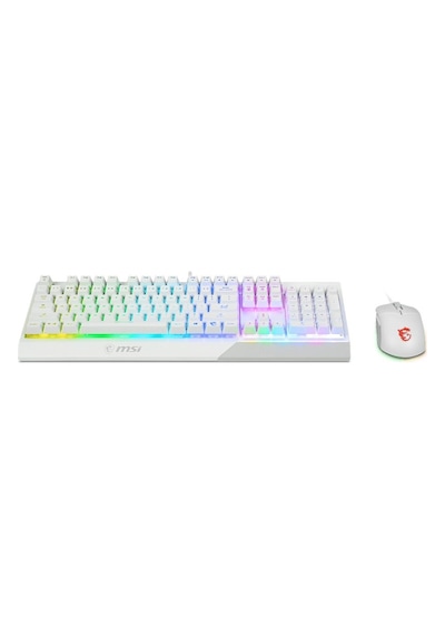 MSI GG Vigor GK30 Combo White RGB Türkçe Klavye Mouse Set