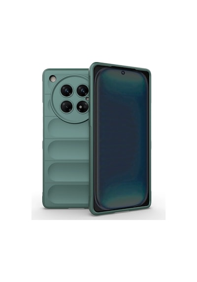İnfinix Zero 40 5g Kılıf Esnek Tpu Oyuklu Arka Yüzey Tasarımlı Zore Etnik Silikon Kapak Koyu Yeşil