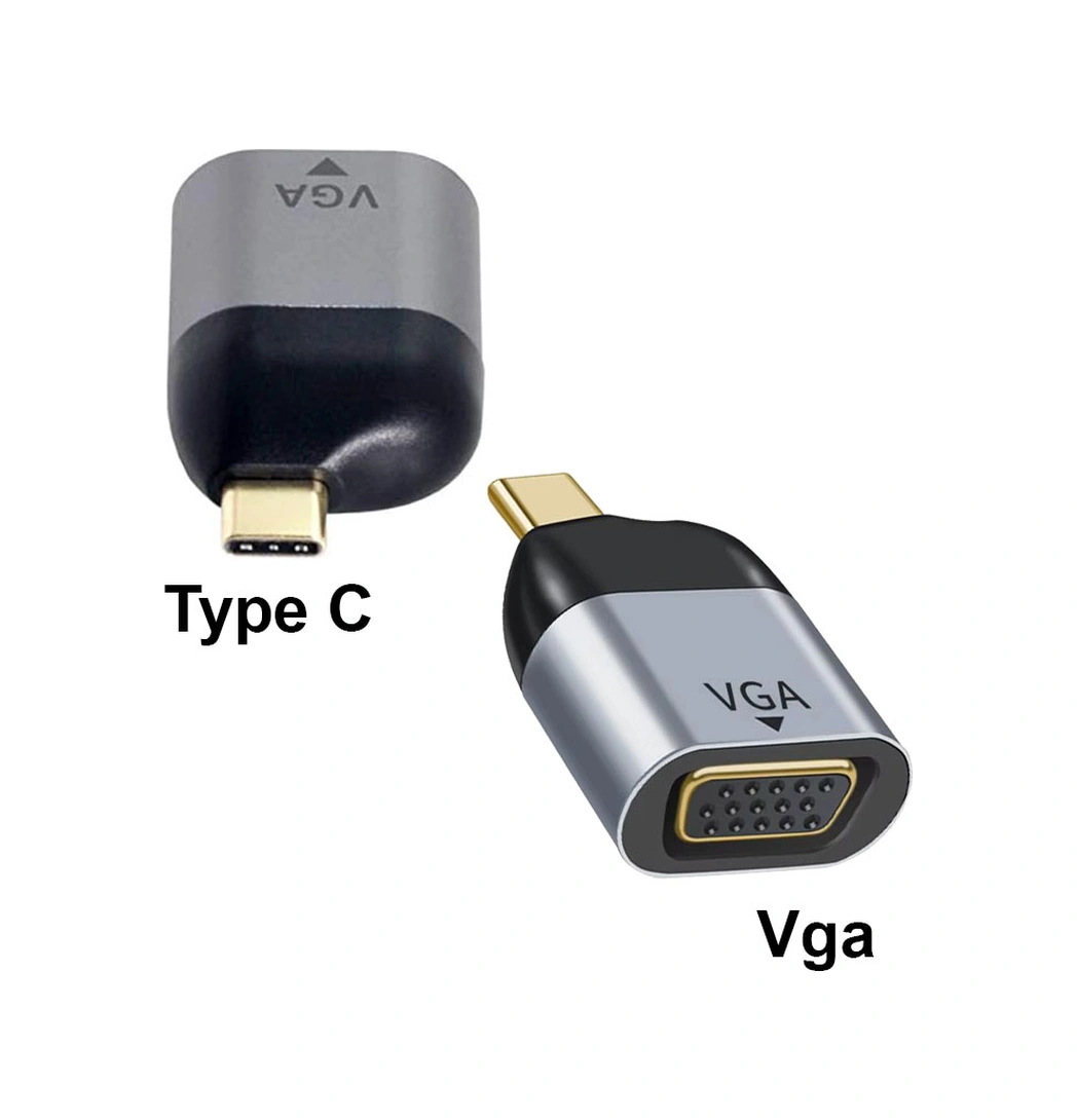 Type C To Vga Görüntü Aktarıcı Type-c Vga Mini Çevirici Dönüştürücü Adaptör