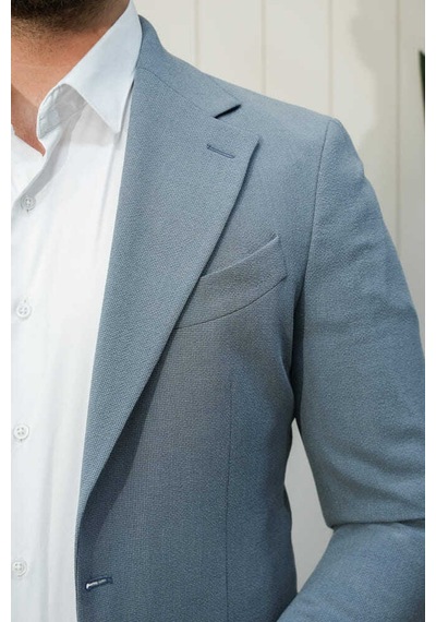 Bys Beystil Sivri Yaka Mavi Ceket 282 - Slim Fit