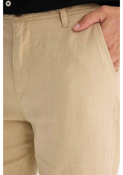 DeFacto %100 Keten Relax Fit Rahat Kesim Düz Paça Yazlık Pantolon C1117AX25SPBG732