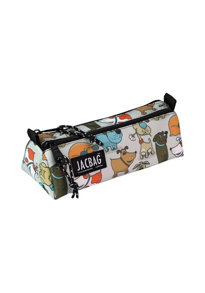 Jacbag Dual Prıme-çift Bölmeli Üçgen Tip Kalem Kutusu Dual Prime-neşeli Patiler renkli