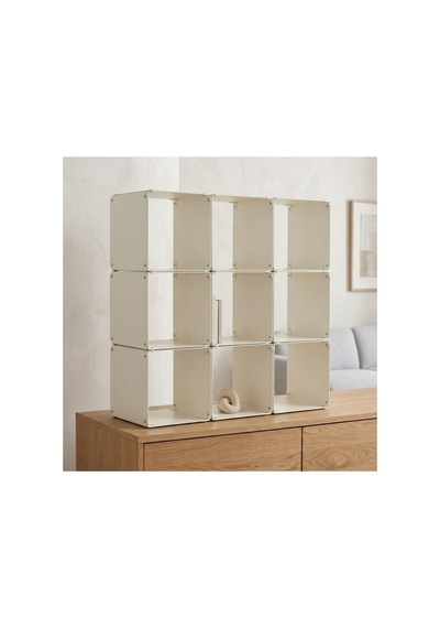 Node 9'lu Modüler Metal Açık Raf Ünitesi Çok Amaçlı Küp Kitaplık 50x50 Cm Krem - 944249484 Krem Node 9'lu Modüler Metal Açık Raf Ünitesi Çok Amaçlı Küp Kitaplık 50x50 Cm Krem - 944249484 Krem