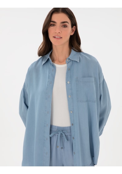 Pierre Cardin Kadın Mavi Gömlek Jean 50306750-vr036 Mavi