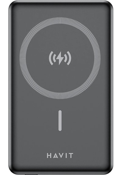 Havit PB5203 10000 mAh Ultra İnce 20 W Magsafe Manyetik Powerbank- Siyah