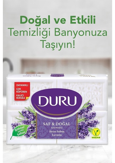 Duru Saf Ve Doğal Kalıp Sabun 4x150 G - Lavanta Adaçayı
