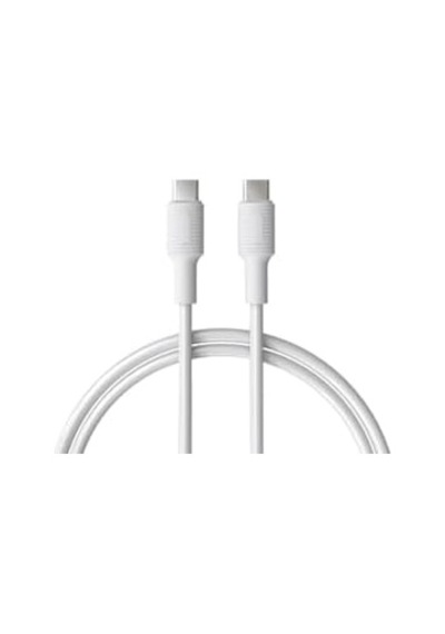 Type C-c Power Delivery Hızlı Şarj Kablosu, Beyaz Kablo, Beyaz/beyaz Uçlar 150 Cm