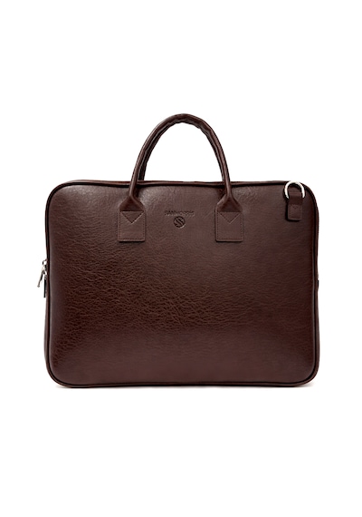 Sanmorris Unisex 15.6 Inç Uyumlu Suni Deri Darbe Korumalı Laptop Ve Evrak Çantası 1446 Acı Kahverengi