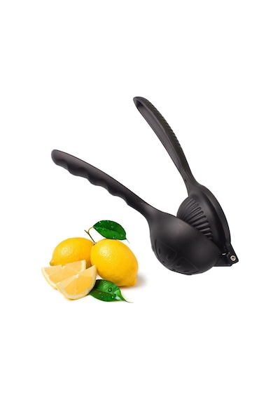 Döküm Limon Sıkacağı 24 Cm, Siyah Metal Büyük Boy Manuel Narenciye Presi, Limon Portakal Nar Ve Diğer Narenciyeler İçin El Tipi Meyve Sıkacağı Döküm Limon Sıkıcı