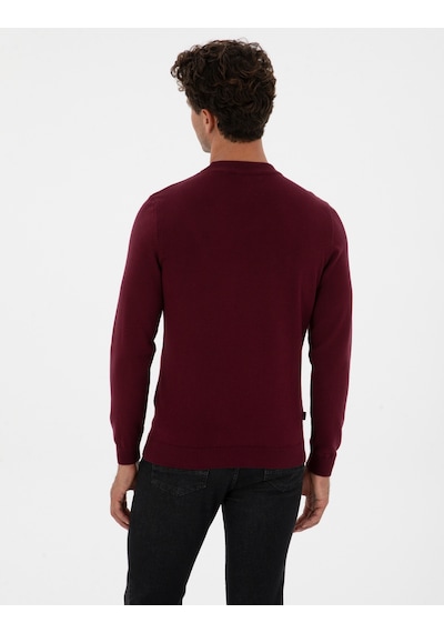 Pierre Cardin Erkek Plum Kazak /triko 50315456-vr177 Plum