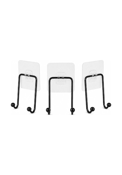 3 Adet Set İki Yapışkanlı Askı Çok renkli