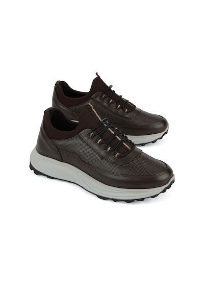 Ziya, Erkek Hakiki Deri Sneaker 161423z522 Kahve 161423z522 300