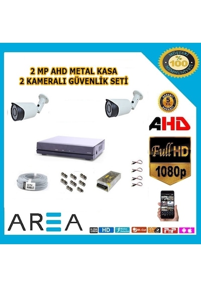 1080P Full Hd 2'Li Ahd Güvenlik Kamerası Seti