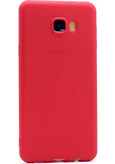 Samsung Uyumlu Galaxy C5 Kılıf Zore Premier Silikon Kapak Kırmızı