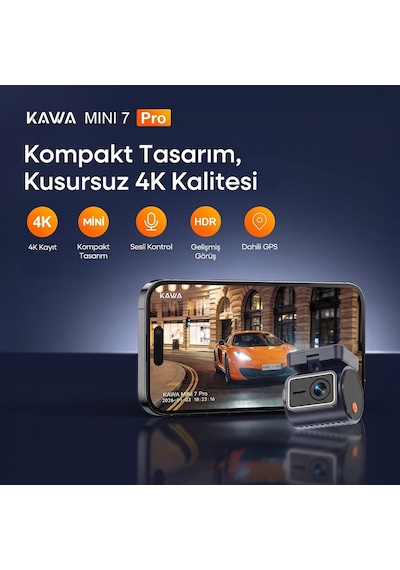 Mini 7 Pro 4k Ultra Hd Hdr Wi-fi 6 Gps'li Mini Araç Kamerası