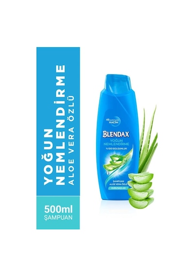 Blendax Yoğun Nemlendirme Aloe Vera Özlü Şampuan 3 x 500 ML