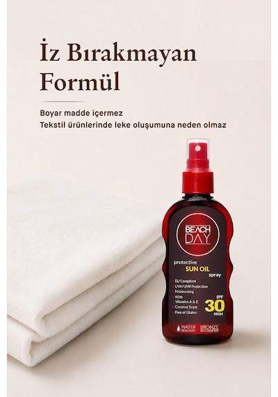 Beach Day SPF 30 Koruyucu Bronzlaştırıcı Güneş Yağı Sprey 150 ML