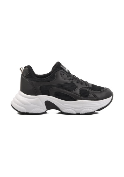 Ayakmod 164 G Siyah-beyaz Tekstil Kadın Sneaker Beyaz