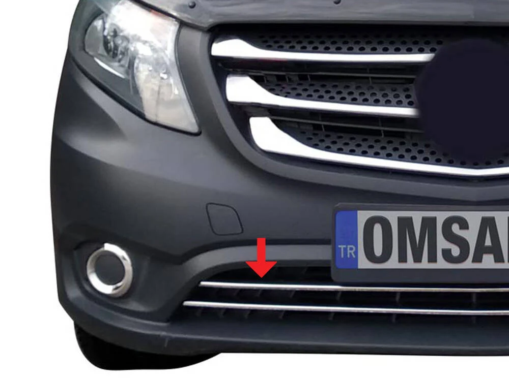 Mercedes Vito W447 Ön Tampon Çıtası - Krom 2 Parça 2014-2024 Arası