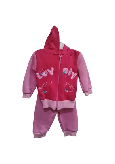 Cebeciticaret Kız Bebek Pembe Alt Üst Takım %100 Pamuklu Pembe-6-9 Ay Pembe