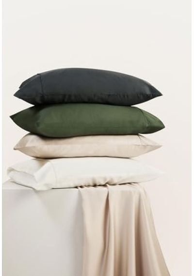 Tencel Lyocell 2 Li Volanlı Yastık Kılıfı Yeşil Genel