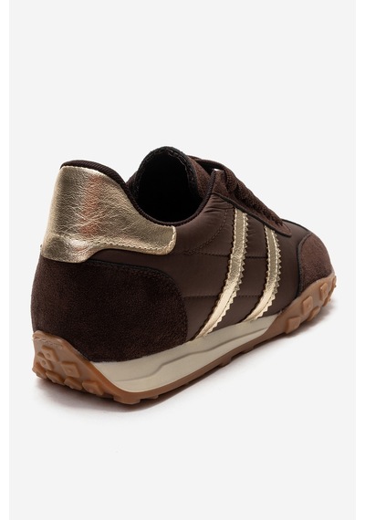 Flux Kahverengi Süet Kadın Günlük Sneaker Kahverengi