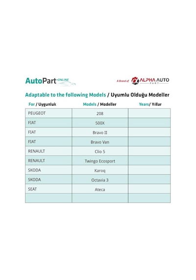 Renault Peugeot Citroen Skoda Fiat Seat İçin Torx Tork Vida Klips - 1 Adet