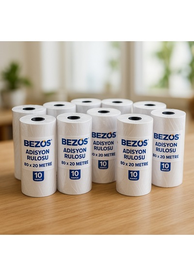Buradabulabilirsin Bezos 80x20 Termal Adisyon Rulosu 5 Paket 50 Adet Bbz