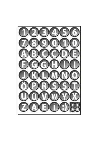 A4 Sticker 027 Tek Paket Çoklu Sticker Standart