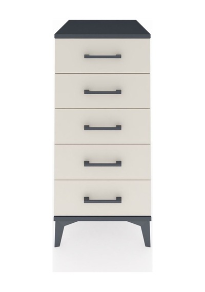 Kronos Komodin 5 Çekmeceli 44x59x96 Antrasit-aytaşı Antrasit